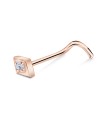 Silver Curved Nose Stud NSKB-1745